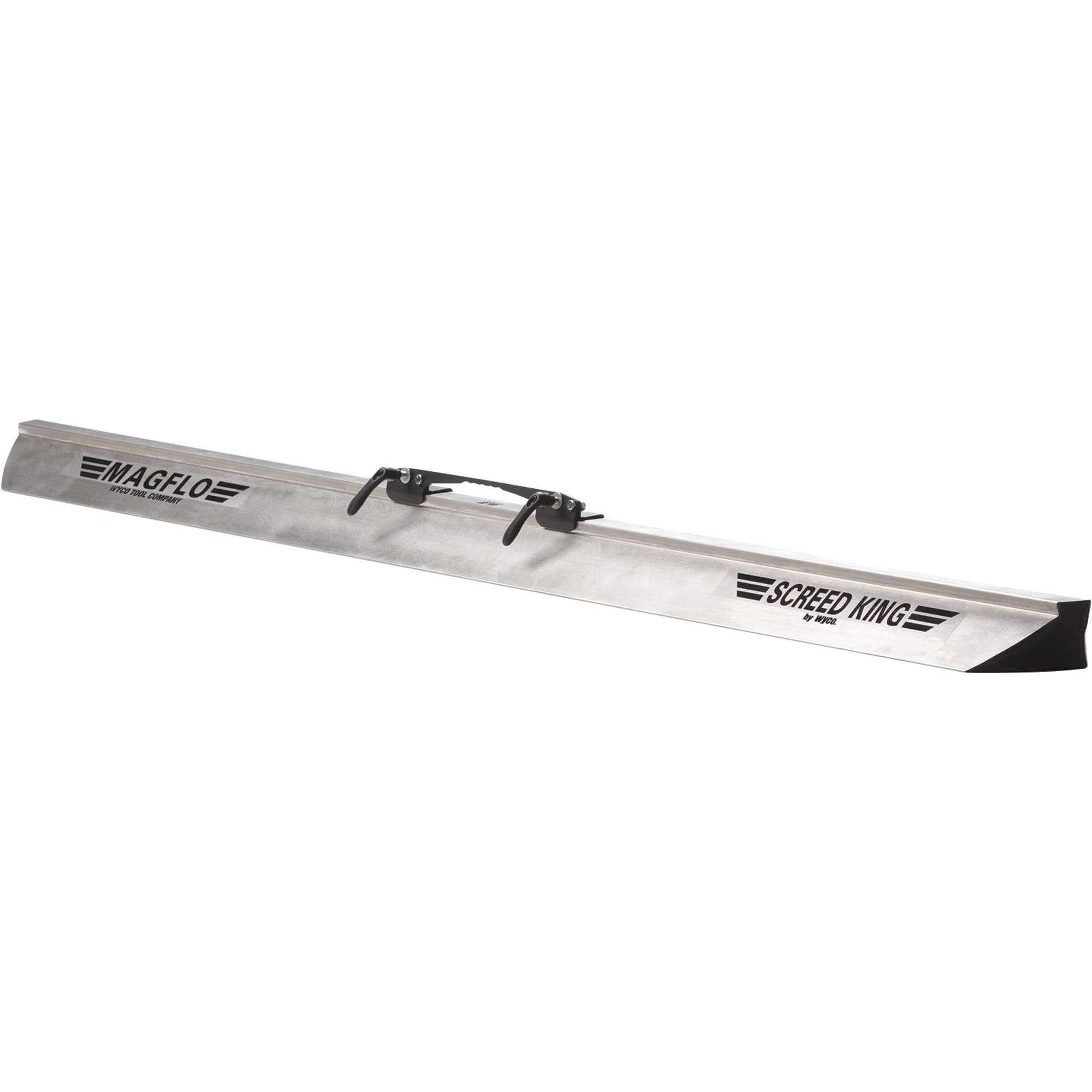 Wyco Tool MAGFLO Concrete Screed Board - 10ft., Light Magnesium, Ergonomic Mounting Levers, Model# 621320